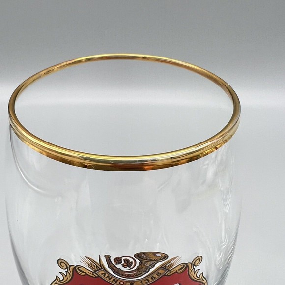 Stella Artois Chalice Beer Glasses Gold Rim 33cl Set of 2 EUC Fathers Day Gift - Picture 8 of 11